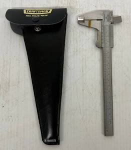 lot 161 image: Vintage Sears Craftsman Verner Calipers N0. 40181 NIB Never Used