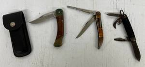 lot 174 image: Group Of Vintage Pocket Knives Including Schrade, Case And More