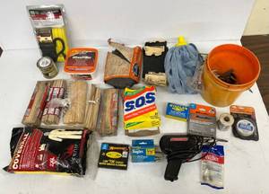 lot 181 image: Group Of Misc. Garage Items Including Heavy Duty Ratchet Strap And More