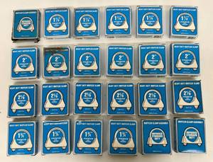 lot 204 image: Group Of Misc. Sizes Of MI Heavy Duty Muffler Clamps