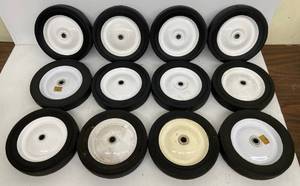 lot 213 image: 12 Gleason 10 x 1.75 Hard Rubber Tires