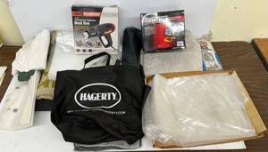 lot 215 image: Group Of Misc. Painting Supplies Including Heat Gun, Lamp And More
