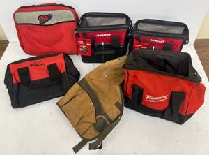 lot 245 image: Group Of Misc. Tool Bags Including Husky, Milwaukee, Snap-On And More