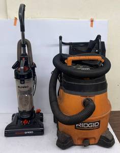 lot 246 image: Rigid Professional 6.5 Horse WetDry Vac And Eureka Powerspeed Upright
