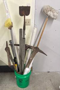 lot 261 image: Group Of Misc. Tools Including Vintage Pickaxes And More