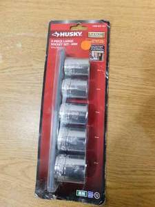 Husky  12 in. Drive Metric Large Socket Set (5-Piece)