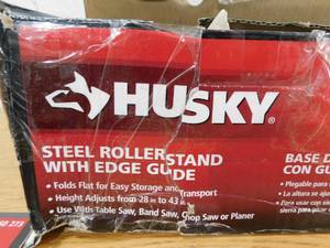43 in. Stationary Steel Roller Stand with Edge Guide