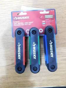 Husky  SAEMetric Folding Hex Key Set With Bonus Torx Set (3-Piece)