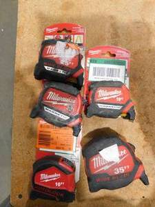 (5) Milwaukee Tape Measures.