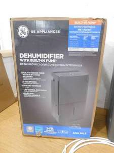GE  50 pt. Dehumidifier with Built-in Pump for Basement, Garage or Wet Rooms up to 4500 sq. ft. in Grey, ENERGY STAR