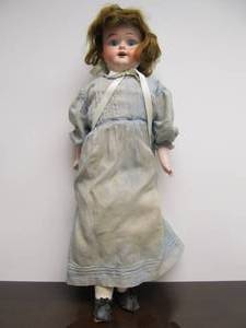 lot 21 image: Large Size Antique 1920s Signed FULPER Bisque Head Doll