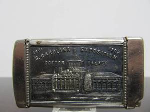 lot 23 image: Antique 1901-1902 South Carolina Exposition Match Holder wCigar Cutter