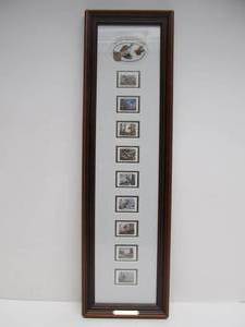 lot 48 image: Framed Set of $5 RUFFED GROUSE Conservation Stamps 