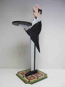 lot 59 image: Large Wooden Butler Serving Stand