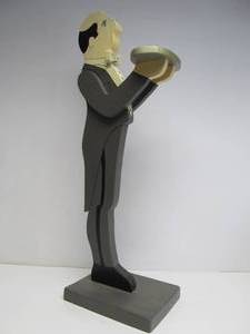 lot 60 image: Large Wooden Butler Serving Stand