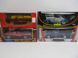lot 73 image: Lot of 4 Mint in Box Diecast Metal Classic Cars & Trucks