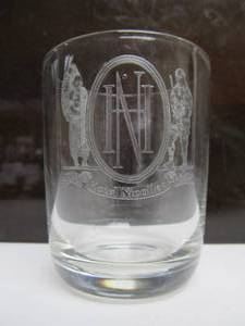 lot 103 image: Very Cool Antique 1924 HOTEL NICOLETT Etched Whiskey Glass