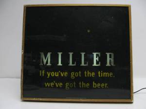 lot 116 image: Working Vintage MILLER HIGH LIFE Bouncing Ball Motion Beer Sign