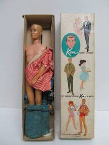 lot 125 image: Early 1960s Mattel Blonde KEN Doll wOriginal Box