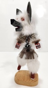 lot 203 image: Handmade Signed Native American Kachina Doll - Wolf