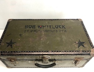 lot 157 image: Awesome Vintage 1930s era Trunk wSaint Paul Markings