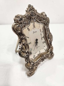 lot 200 image: Signed Vintage GORHAM Cyma STERLING SILVER Vanity or Desk Clock