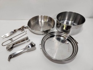 lot 242 image: Set of Stainless Steel MSR CampingHiking Cookware