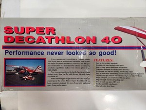 lot 257 image: Large Vintage Super Decathlon 40 RC Airplane Model Kit 