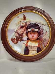 lot 297 image: 2 Signed PERILLO Native American Plates
