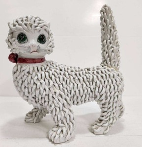 lot 298 image: Vintage Mid Century 1950s Italian Large Size Spaghetti Cat Figurine
