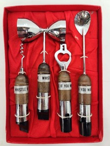 lot 310 image: NOS Vintage Whistle Bar Utensil Set