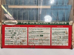 lot 354 image: Vintage Hardware Store Paint Brush Advertising Store Display