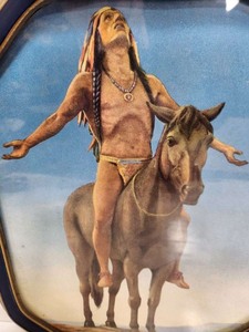 lot 352 image: Excellent Vintage 1930s era Native American Litho Print - Appeal to The Great Spirit