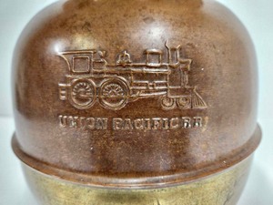 lot 368 image: Vintage CopperBrass UNION PACIFIC Railroad Spittoon 
