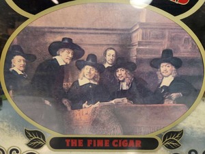 lot 353 image: Vintage Dutch Masters Cigar Advertising Bar Mirror Sign