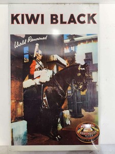 lot 351 image: Vintage Kiwi Black Boot Polish Metal Advertising Sign