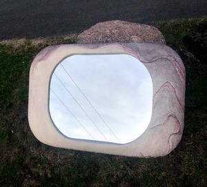 lot 386 image: Large Sculptural Artist Made Wall Mirror - All That Jazz II