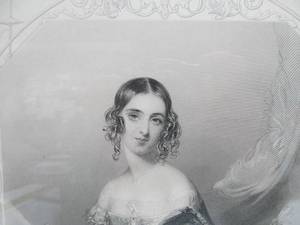 lot 397 image: Vintage Engraving Portrait Daughter Of Columbia J.Hayter Print Framed