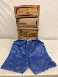 MSRP $300  5 Cases30 per Case Medline Disposable Exam Shorts, Elastic Waist, Medium Size, Blue NON27209M No Expiration