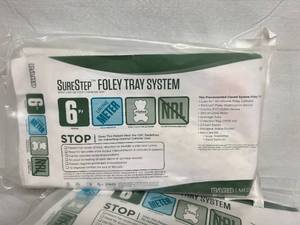 MSRP $600  4 NEW KITS Bard A942206 SureStep Foley Tray System, Urine Meter, StatLock, 6Fr 350ml KITS EXPIRATION 224