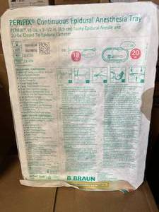 MSRP $450  1 Case10 Trays BRAUN 332220 Perifix Continuous Epidural Anesthesia Tray, 18Ga x 3-12in (X)Expiration 0223 Plus MSRP $250  4 Packs AK-29803-CDC ARROW PERCUTANEOUS SHEATH INTRODUCER KIT 8.5F X 10CM Expiration 423