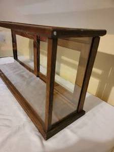 lot 92 image: Antique Oak Table Top Display Case