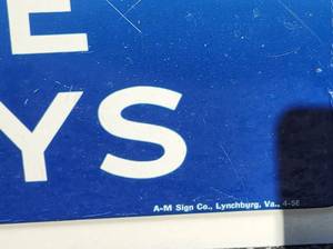 lot 201 image: Vintage Metal Stamped Healthroom Sign  Please Noise Annoys