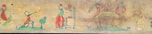 lot 54 image: AMAZING Folk Art Wood Plank