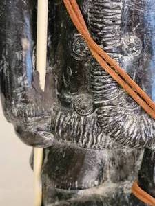 lot 184 image: Canadian Wolf Original Sculpture Sea LionHunter with Spear