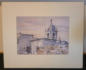 lot 31 image: Amazing Original Fine Art Painting - Manuel de la Garza - Iglesia