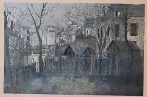 lot 37 image: Ethereal Fine Art Print - Maurice Utrillo - Renoirs Garden in Montmartre