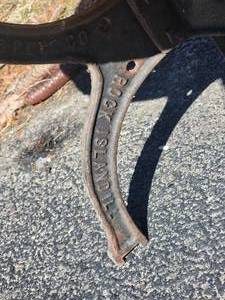 lot 62 image: Antique Concrete Fossil Mold Accent Table