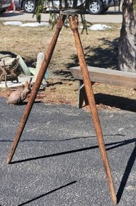 lot 17 image: Awesome Antique Surveyors Tripod