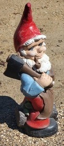 lot 282 image: Antique Happy Gnome - Garden Sculpture